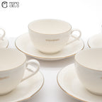 10 piece White Tea Cup set