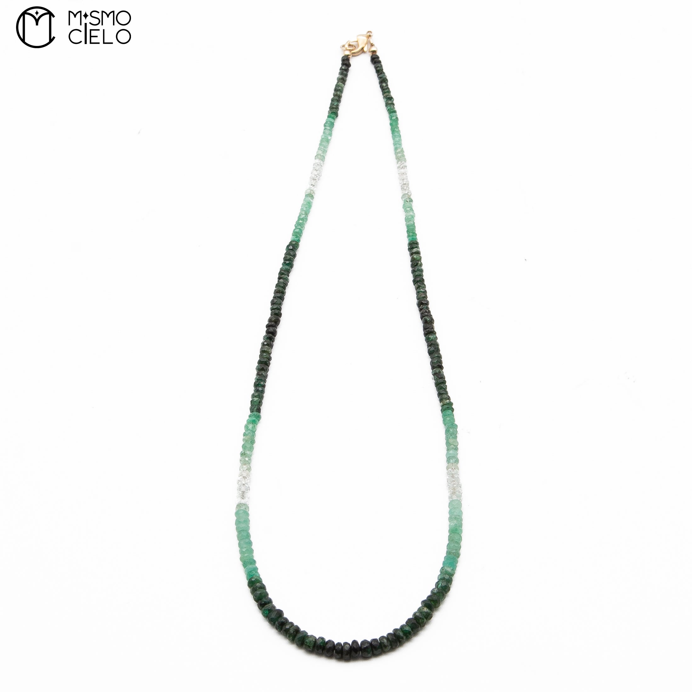 MY BEADS JOYAS Natural Emerald and Gold Filled