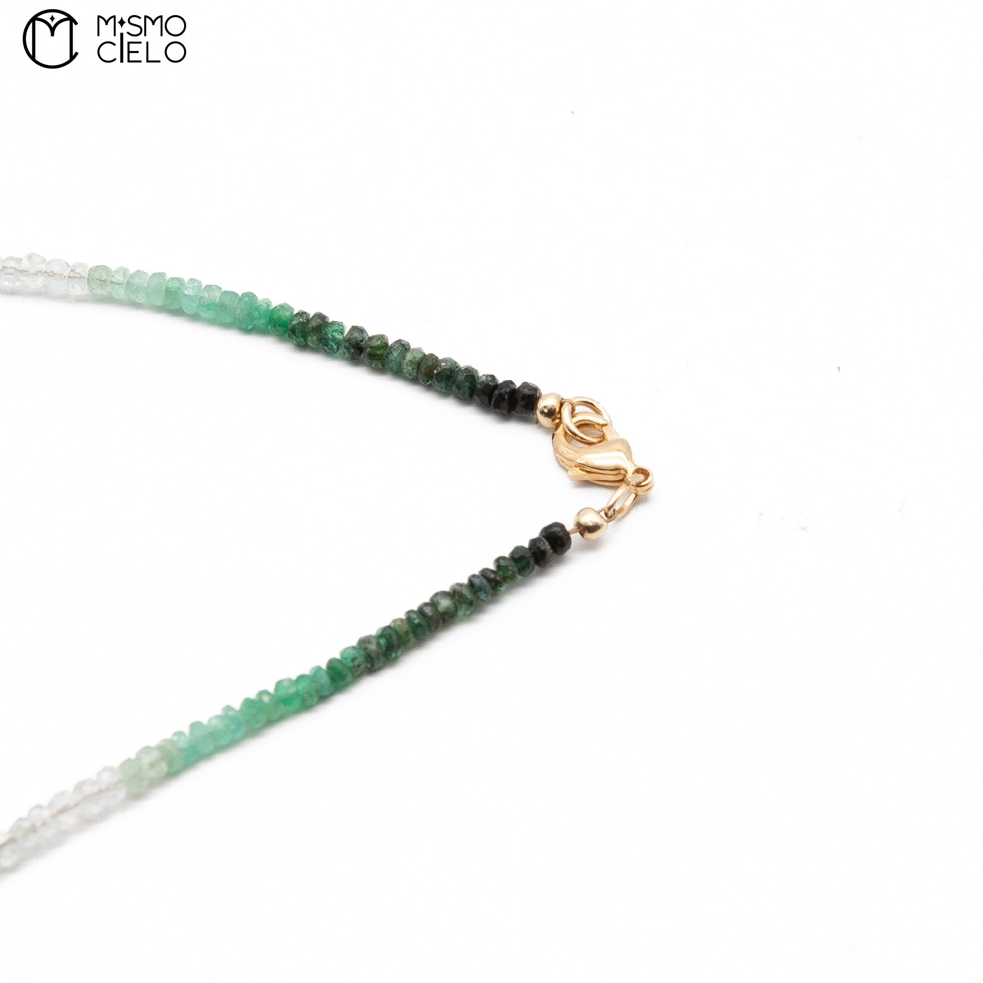 MY BEADS JOYAS Natural Emerald and Gold Filled