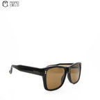 Black and Gold Sunglasses with Brown Lens