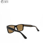 Black and Gold Sunglasses with Brown Lens