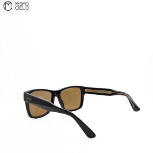 Black and Gold Sunglasses with Brown Lens