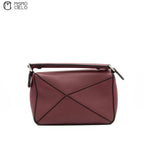Burgundy Mini Puzzle Shoulder Bag
