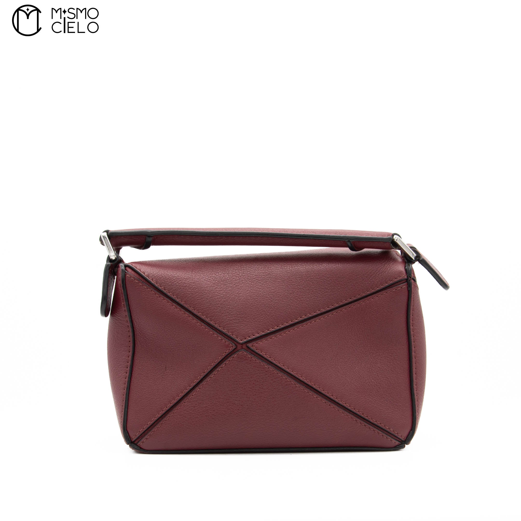 Burgundy Mini Puzzle Shoulder Bag