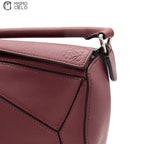 Burgundy Mini Puzzle Shoulder Bag
