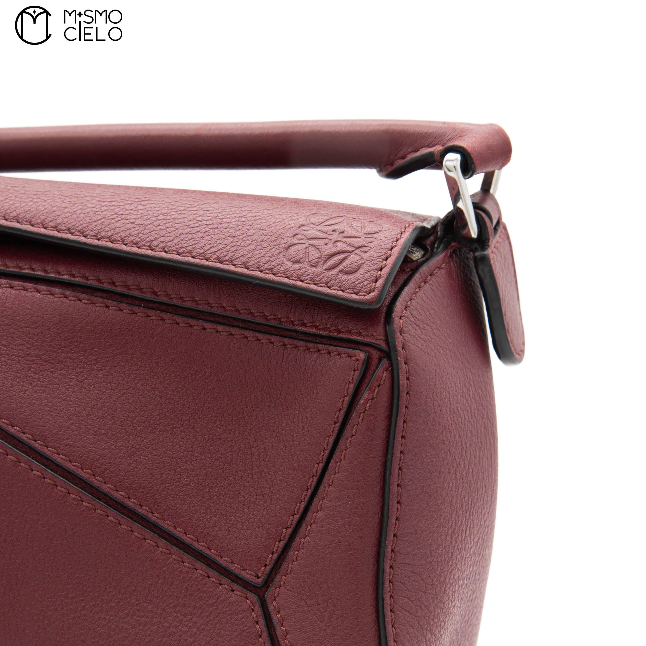 Burgundy Mini Puzzle Shoulder Bag