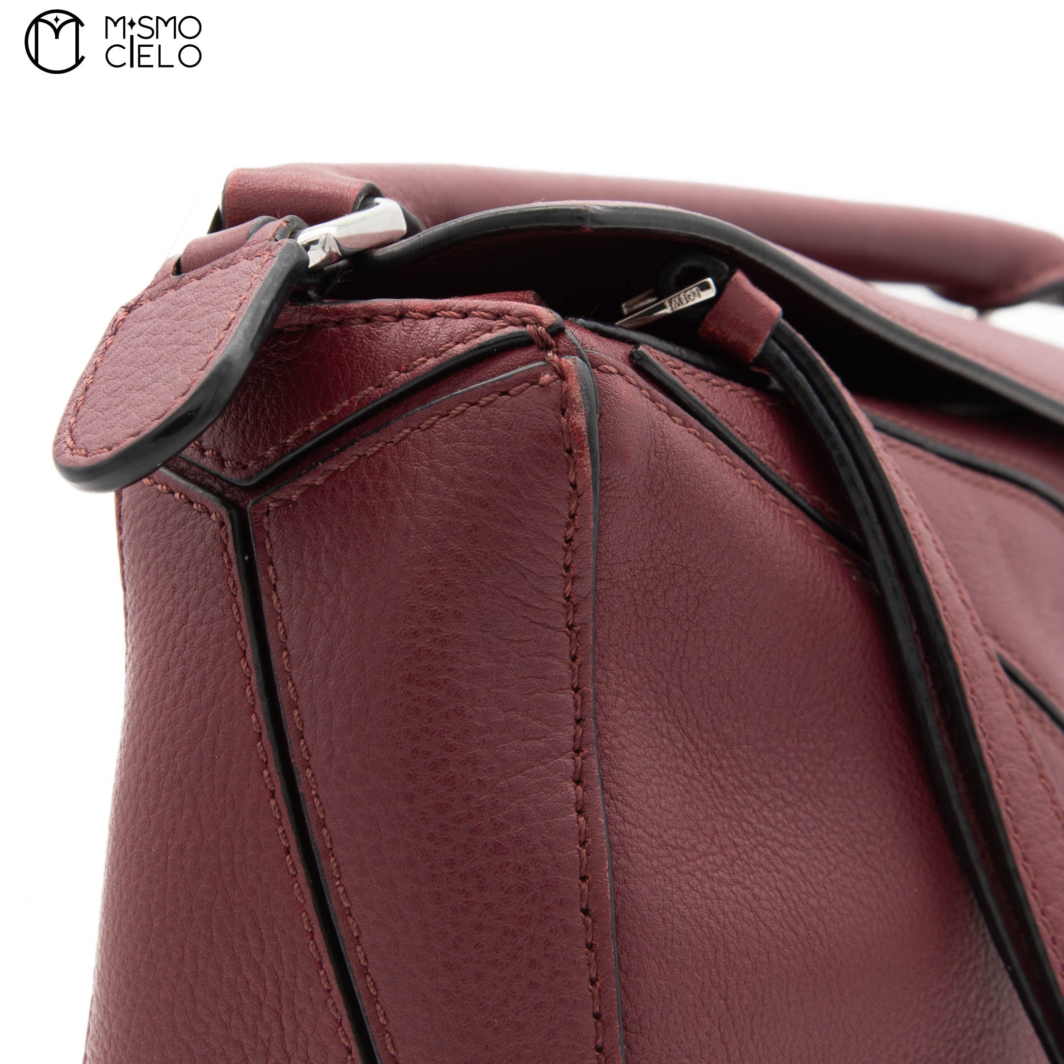 Burgundy Mini Puzzle Shoulder Bag