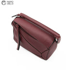 Burgundy Mini Puzzle Shoulder Bag