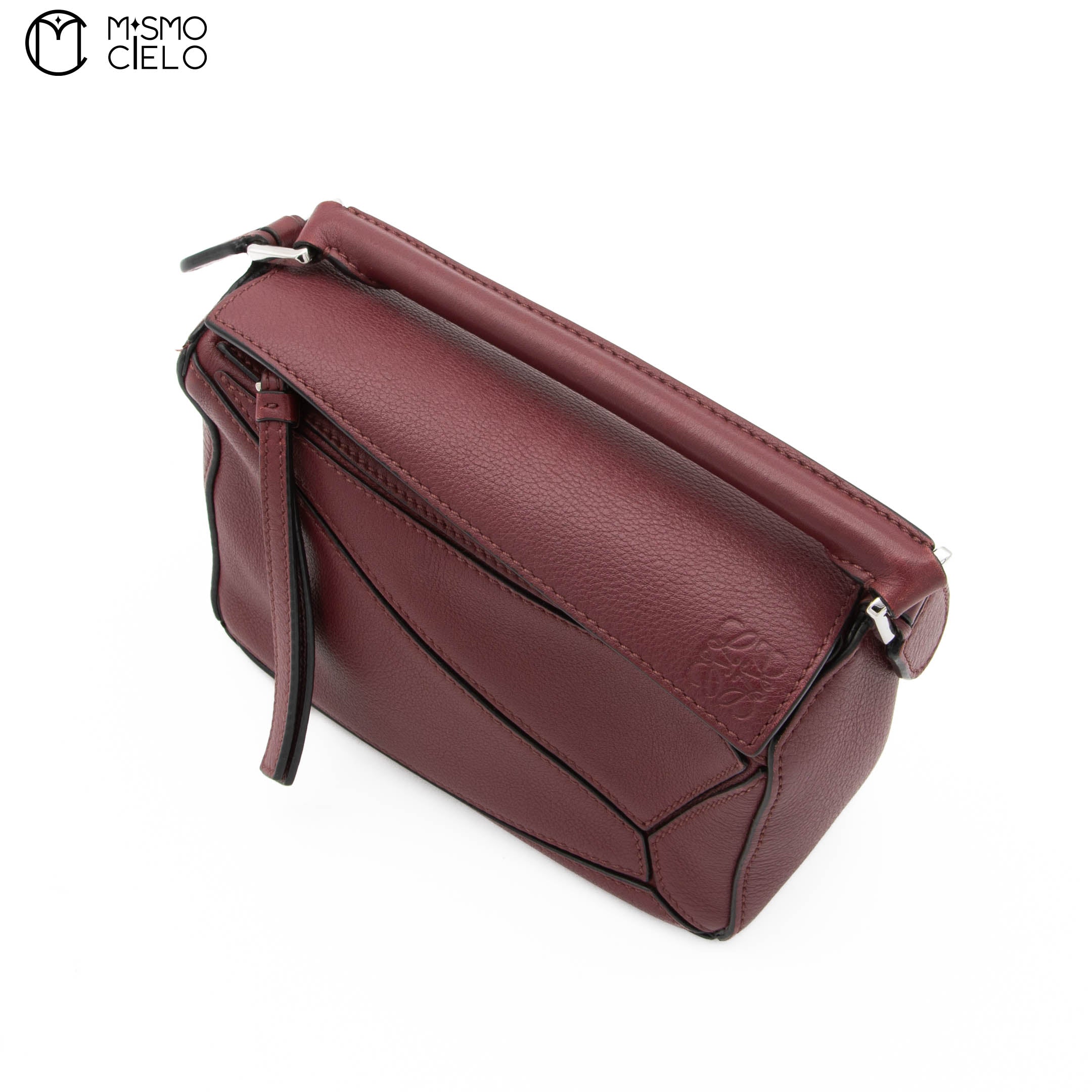 Burgundy Mini Puzzle Shoulder Bag