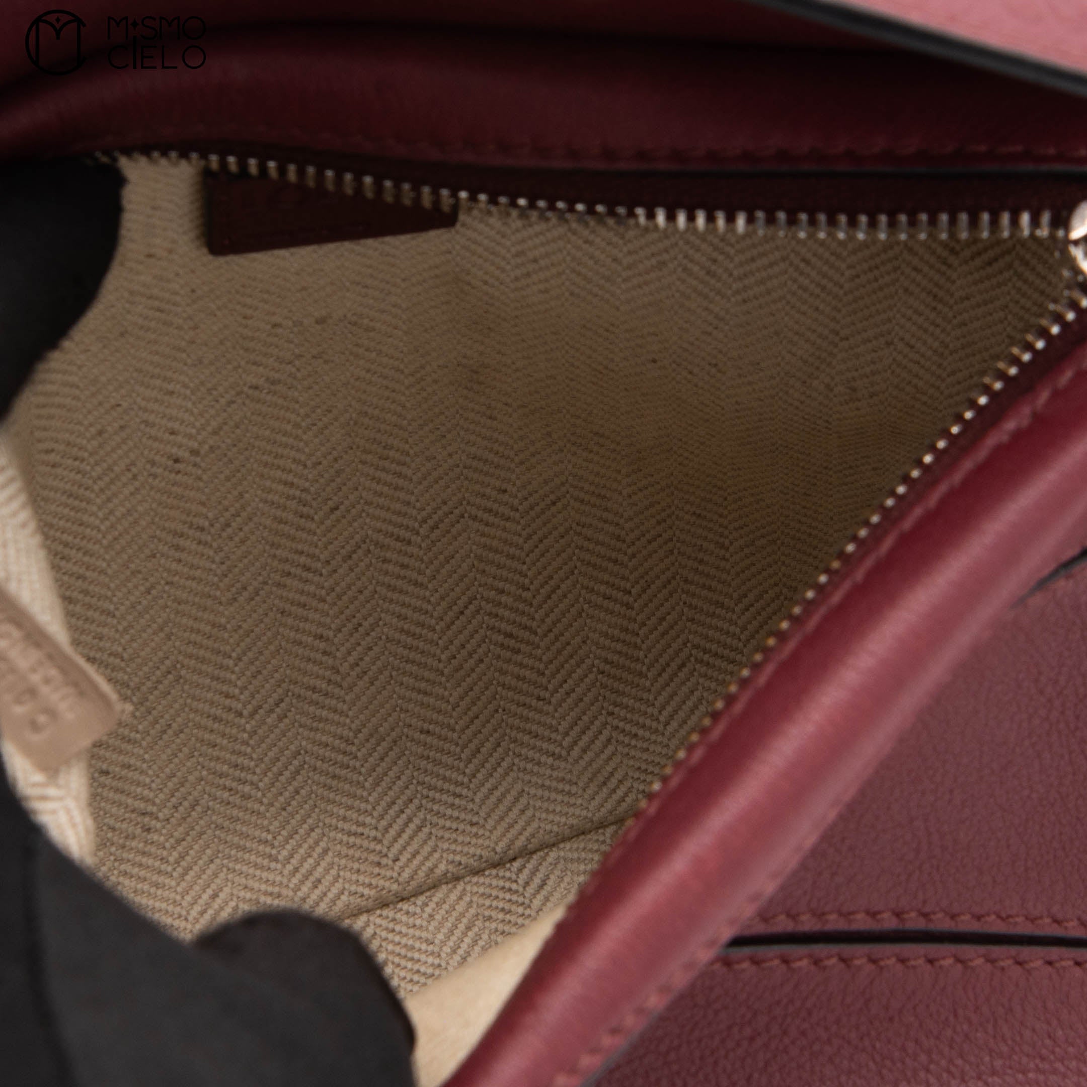 Burgundy Mini Puzzle Shoulder Bag