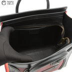 CELINE Tricolor Red Nano Luggage Handbag