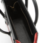 CELINE Tricolor Red Nano Luggage Handbag