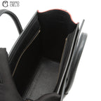 CELINE Tricolor Red Nano Luggage Handbag