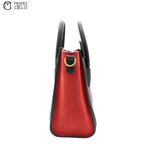 CELINE Tricolor Red Nano Luggage Handbag