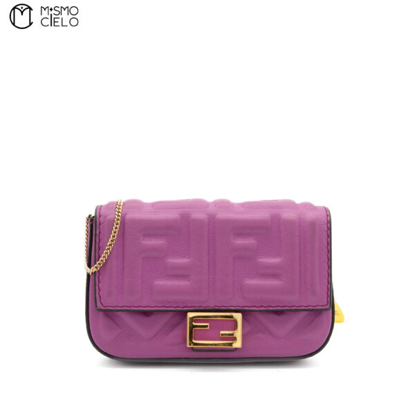 Fuscia Zucca Nano Bucket Shoulder Bag *