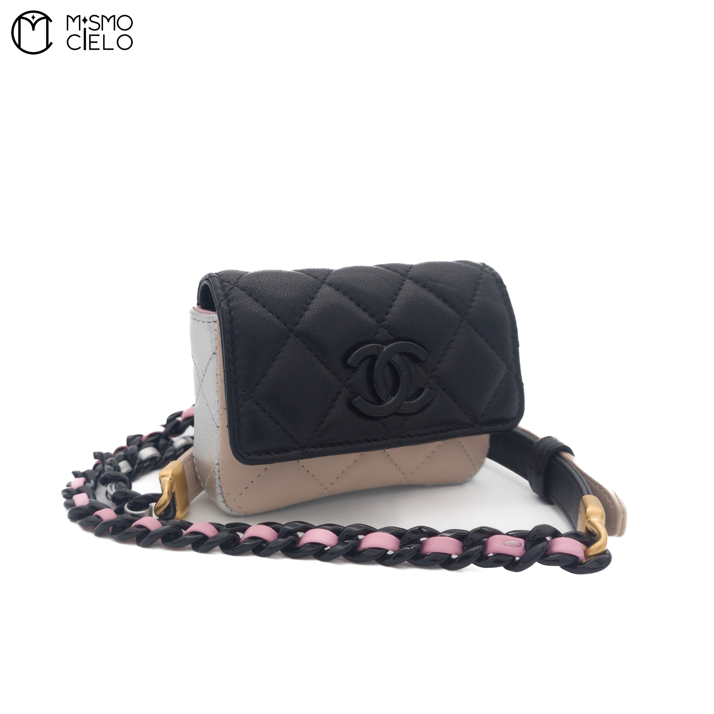 Multi Colour Lambskin Belt Bag