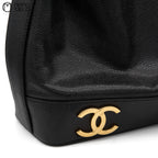 Large CC Caviar Drawstring Bucket Bag