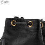 Large CC Caviar Drawstring Bucket Bag