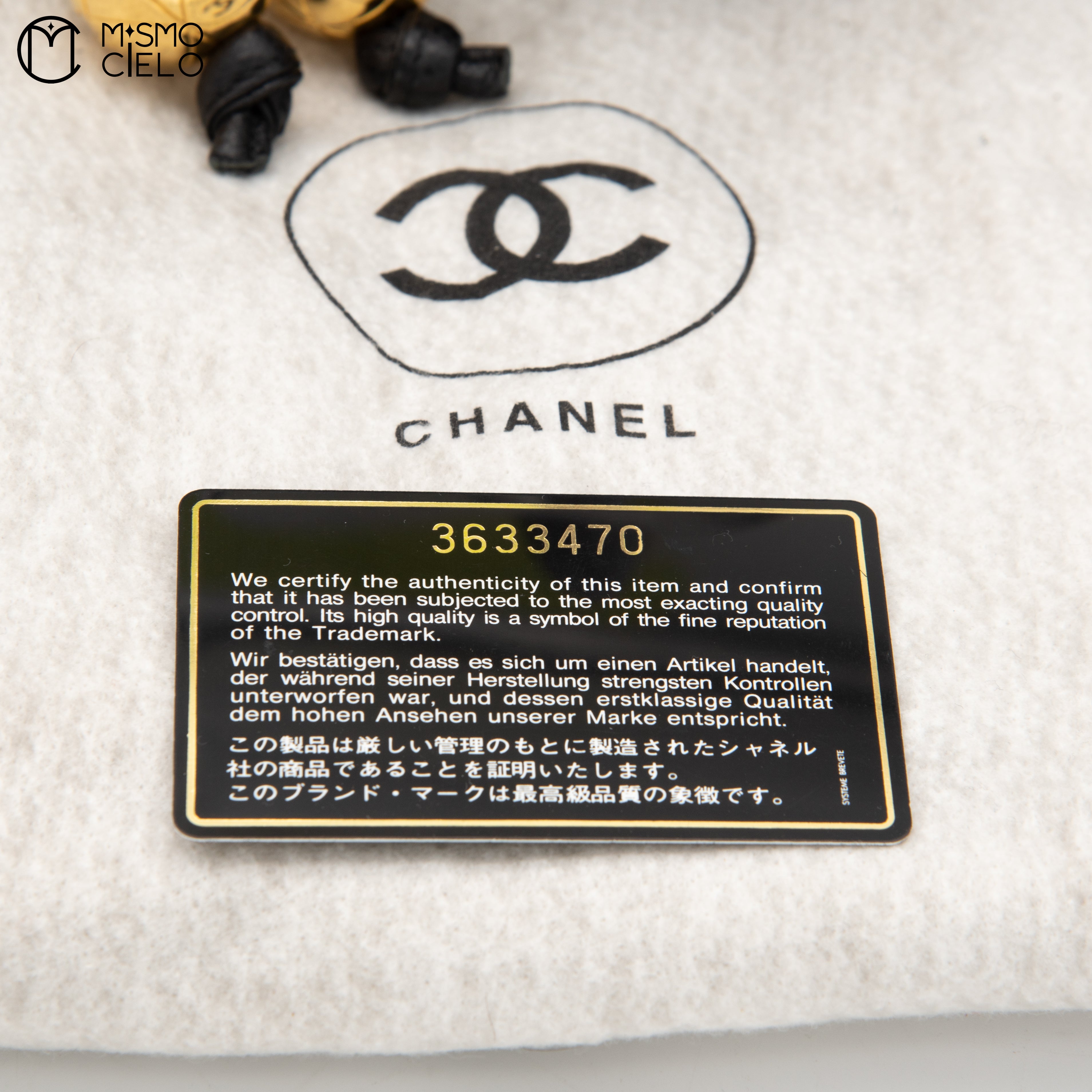 Large CC Caviar Drawstring Bucket Bag