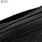 Black Caviar Gold Chain Shoulder Bag