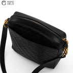 Black Caviar Gold Chain Shoulder Bag