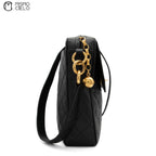 Black Caviar Gold Chain Shoulder Bag