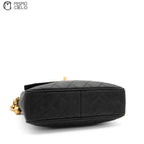 Black Caviar Gold Chain Shoulder Bag
