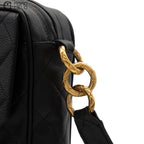 Black Caviar Gold Chain Shoulder Bag