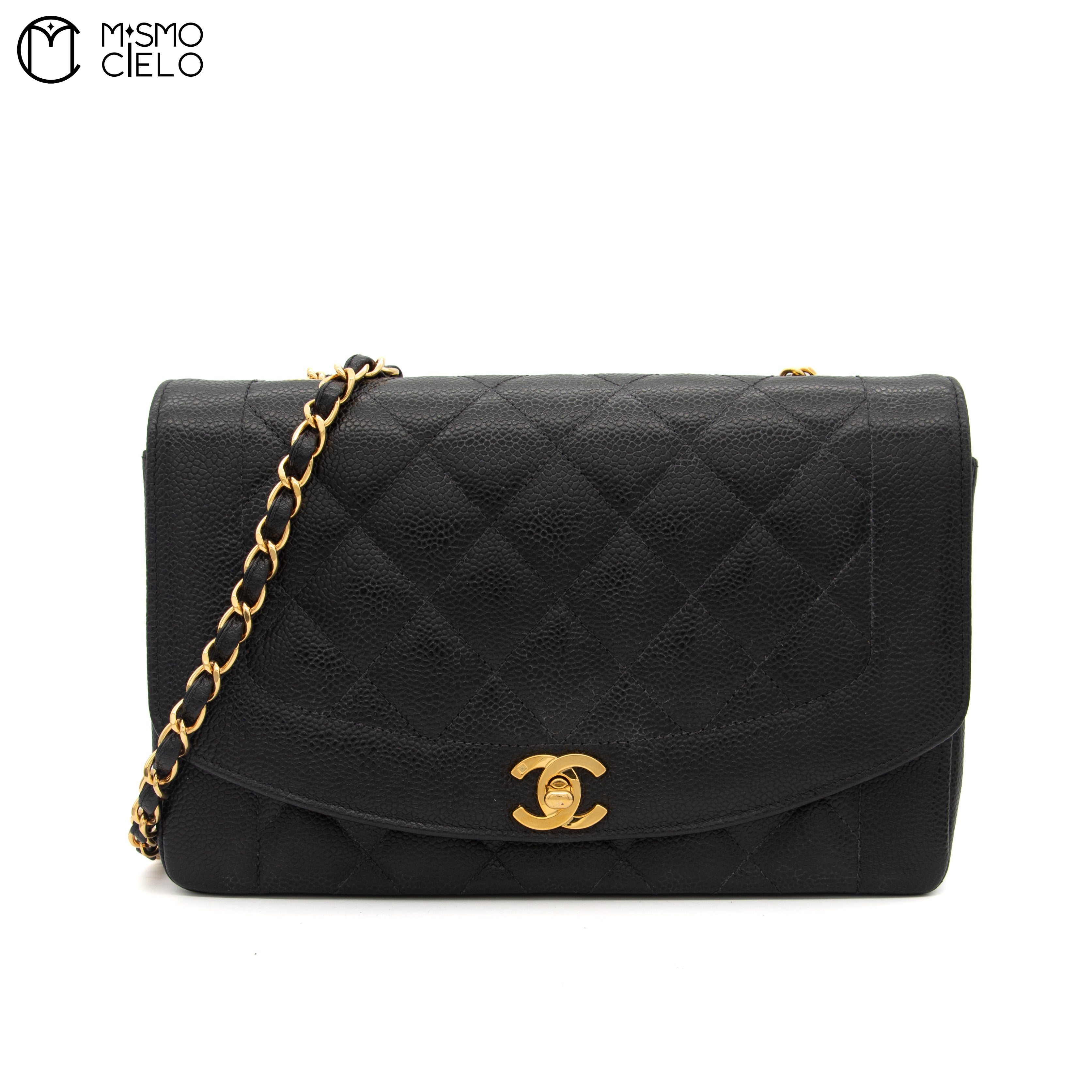Black Caviar Diana Medium Shoulder Bag
