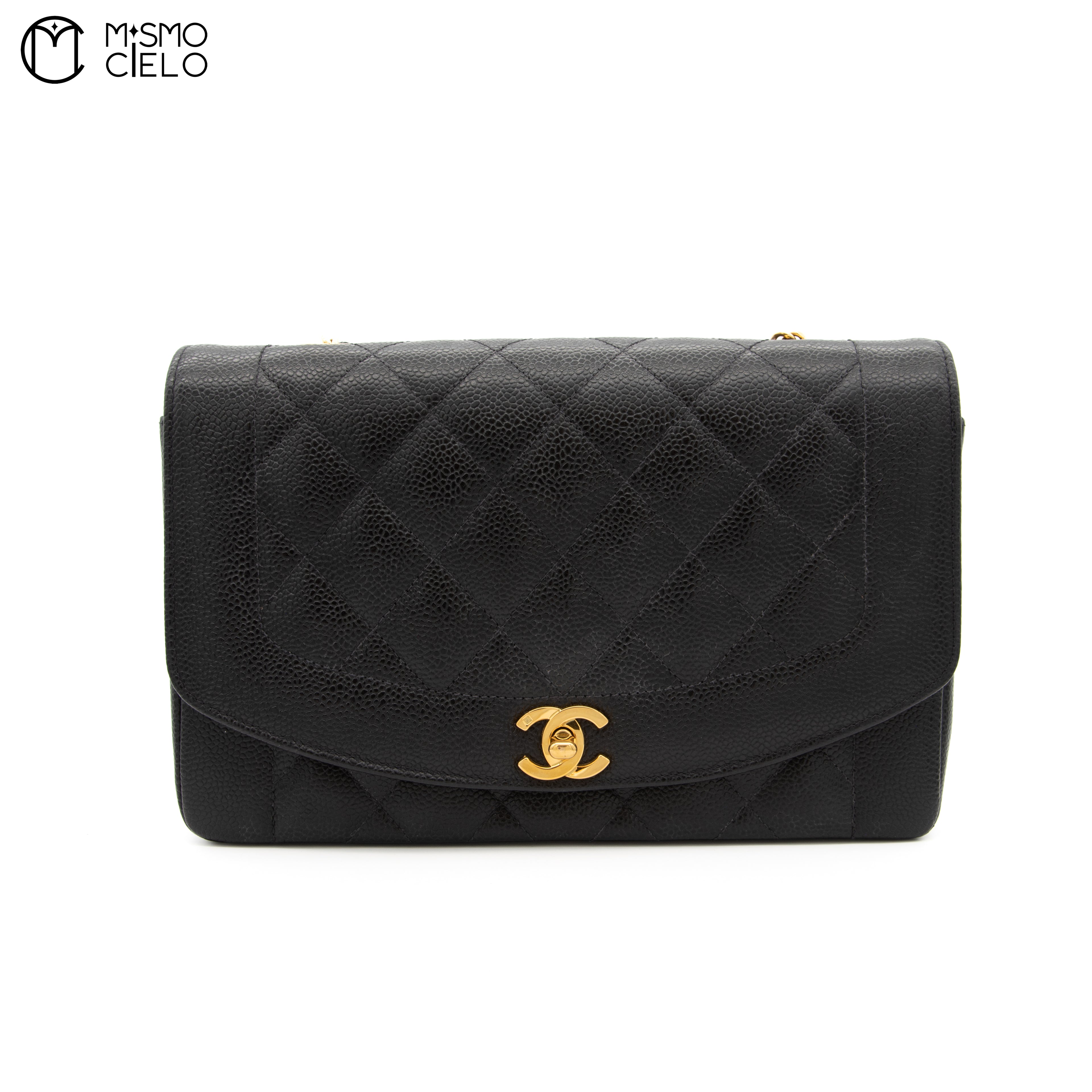 Black Caviar Diana Medium Shoulder Bag