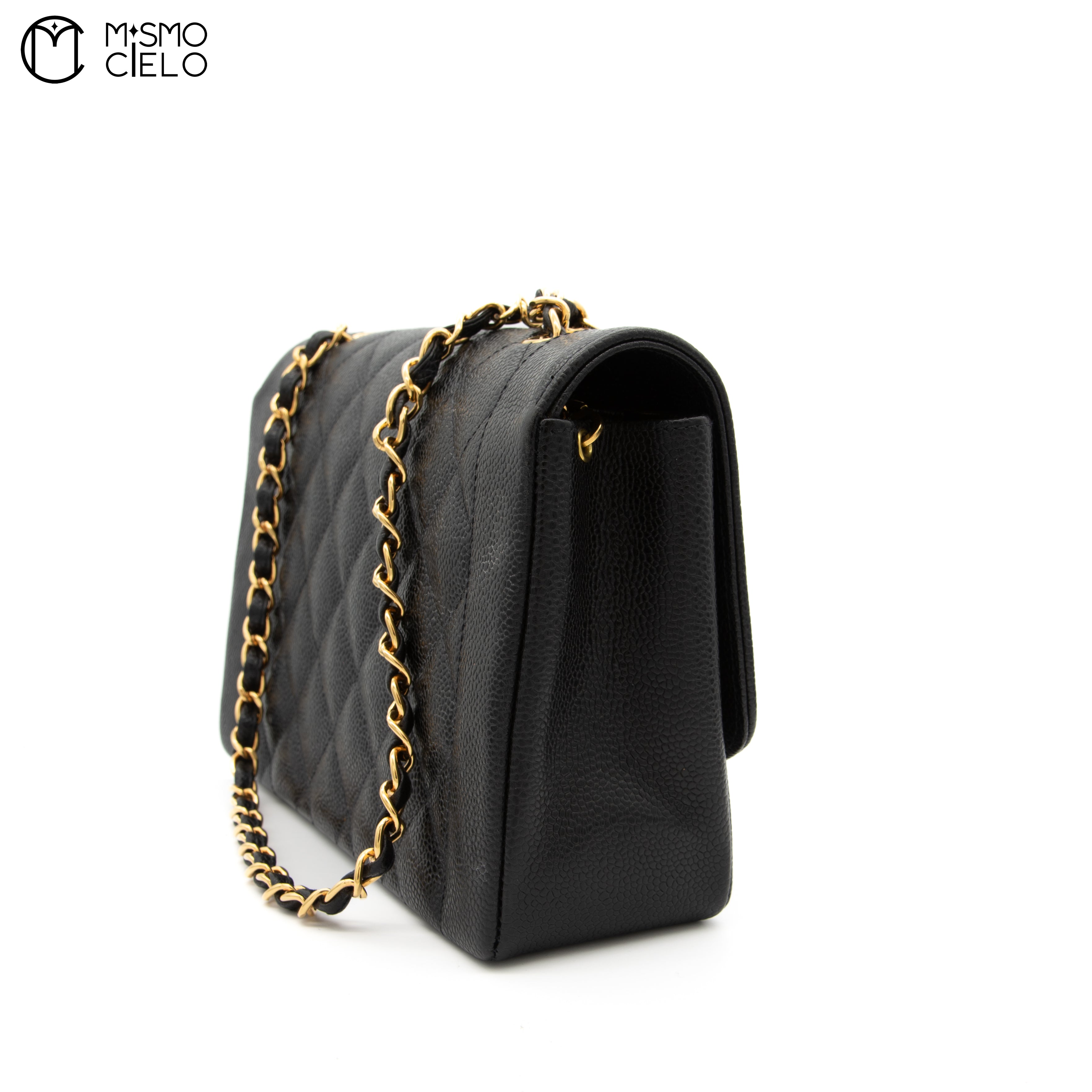 Black Caviar Diana Medium Shoulder Bag