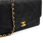 Black Caviar Diana Medium Shoulder Bag