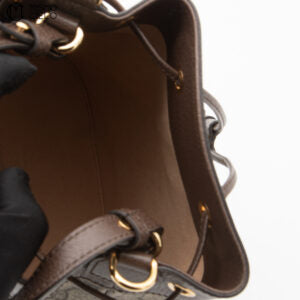 Ophidia GG Small Brown Bucket Bag
