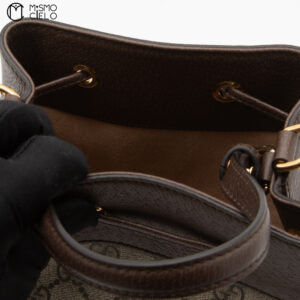Ophidia GG Small Brown Bucket Bag