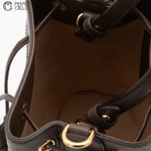 Ophidia GG Small Brown Bucket Bag