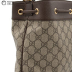 Ophidia GG Small Brown Bucket Bag
