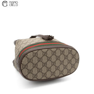 Ophidia GG Small Brown Bucket Bag