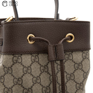 Ophidia GG Small Brown Bucket Bag