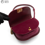 Velour Chain Purple Boy Shoulder Bag
