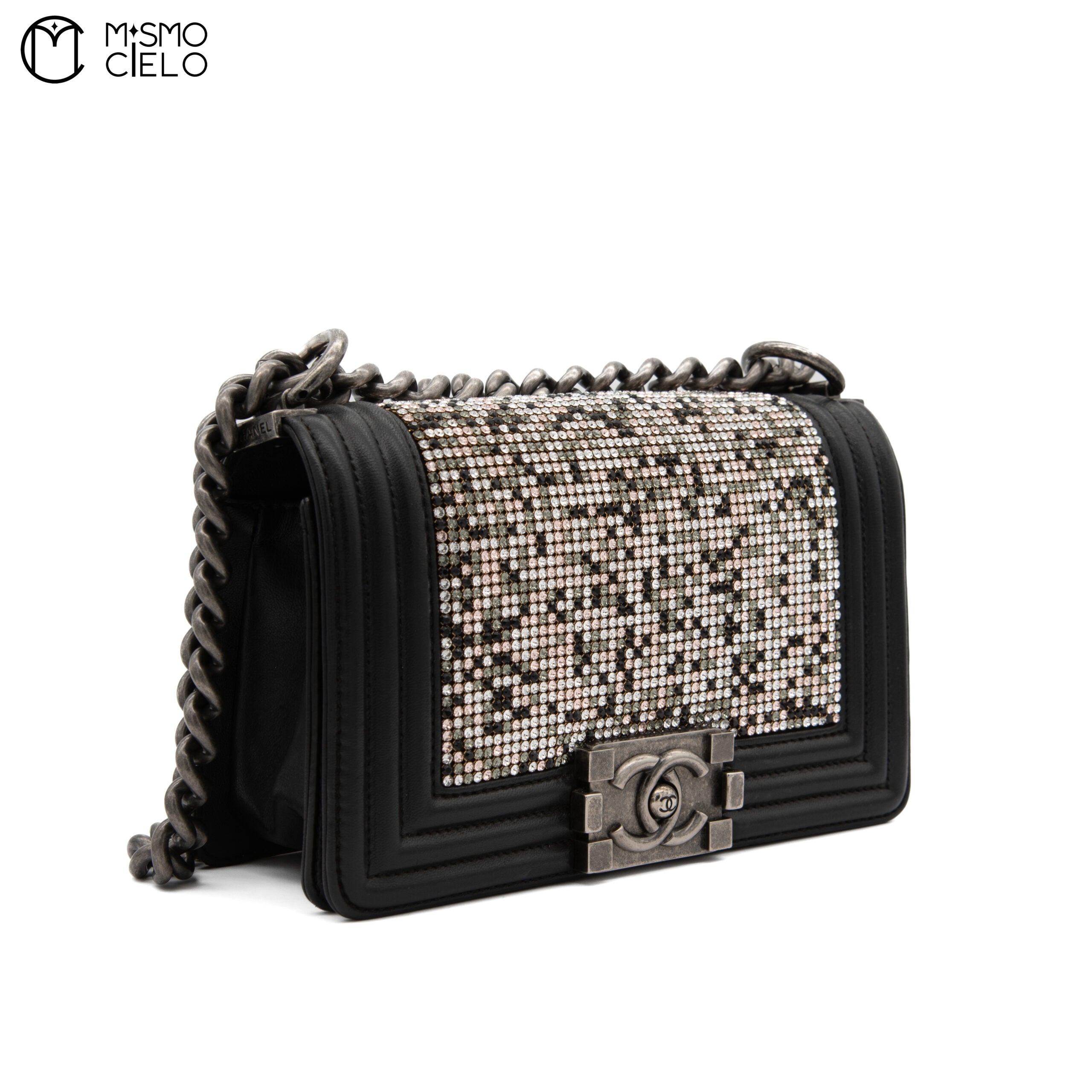 Lambskin and Strass Boy Shoulder Bag Series 19