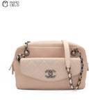 Caviar Skin Coco Mark Semi-Shoulder Bag