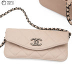 Caviar Skin Coco Mark Semi-Shoulder Bag