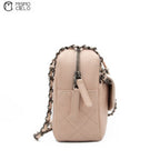 Caviar Skin Coco Mark Semi-Shoulder Bag