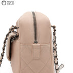 Caviar Skin Coco Mark Semi-Shoulder Bag
