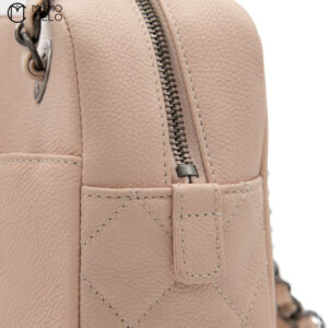 Caviar Skin Coco Mark Semi-Shoulder Bag