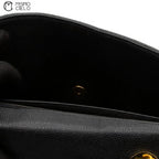 Caviar Skin Mademoiselle Deca Coco Chain Shoulder Bag