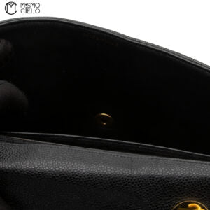 Caviar Skin Mademoiselle Deca Coco Chain Shoulder Bag