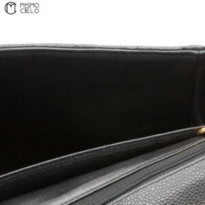 Caviar Skin Mademoiselle Deca Coco Chain Shoulder Bag