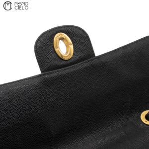 Caviar Skin Mademoiselle Deca Coco Chain Shoulder Bag