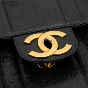 Caviar Skin Mademoiselle Deca Coco Chain Shoulder Bag